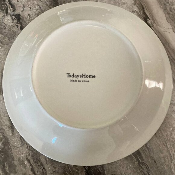 Todays Home Navy Blue Rimmed Dinner Plates 10” used - Picture 4 of 5